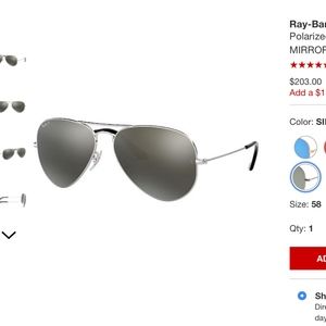 Rayban Polarized Aviator Sunglasses